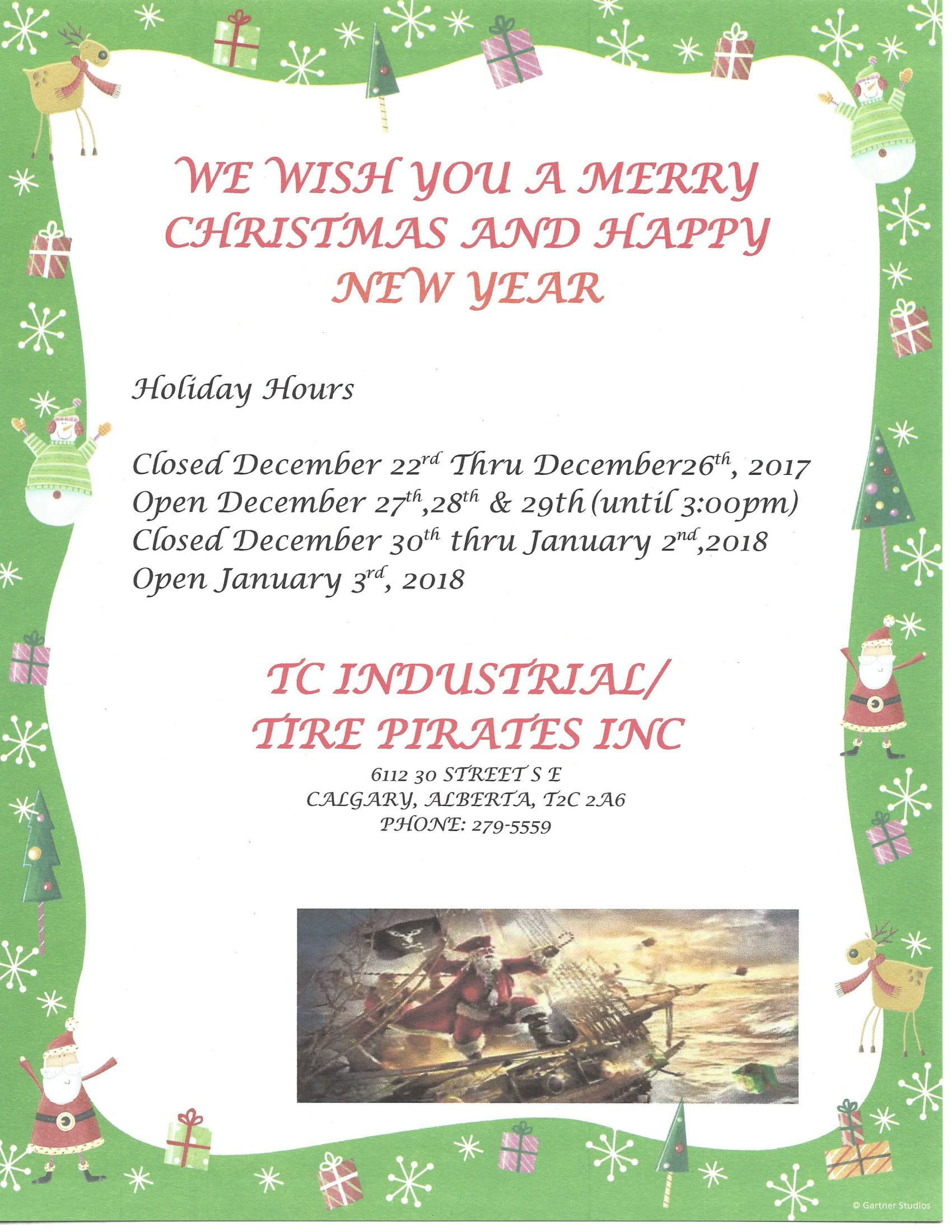 Holiday Hours Flyer 